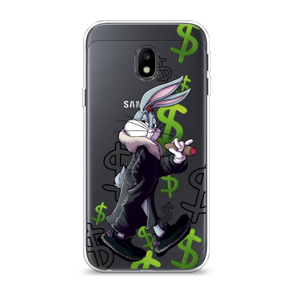 

Чехол на Samsung Galaxy J3 2017 "Rich Bugs Bunny", Зеленый;черный;голубой, 22550-6