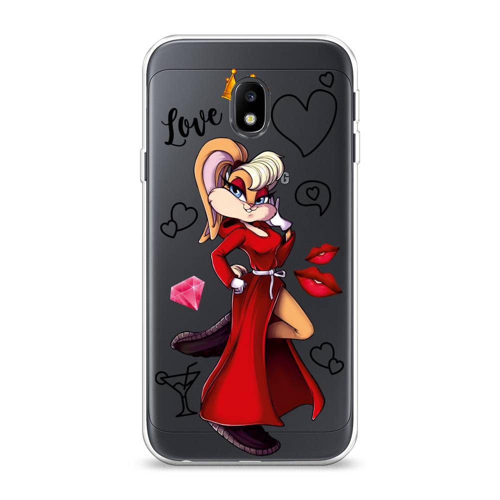

Чехол на Samsung Galaxy J3 2017 "Rich Lola Bunny", Красный;бежевый;оранжевый, 22550-6