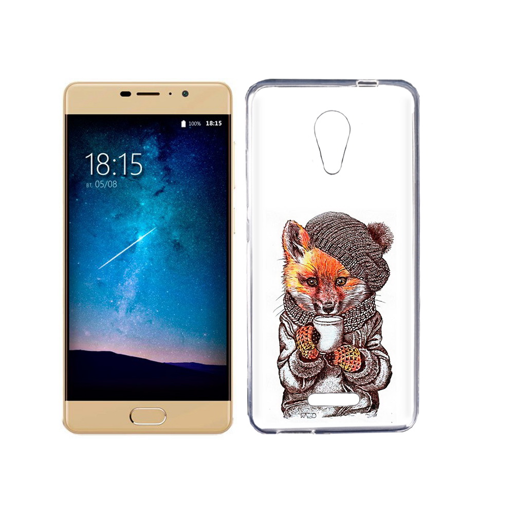 

Чехол MyPads Tocco для BQ 5201 Space лиса в шапке, Tocco