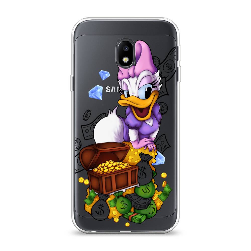 

Чехол на Samsung Galaxy J3 2017 "Rich Daisy Duck", Коричневый;белый;фиолетовый, 22550-6