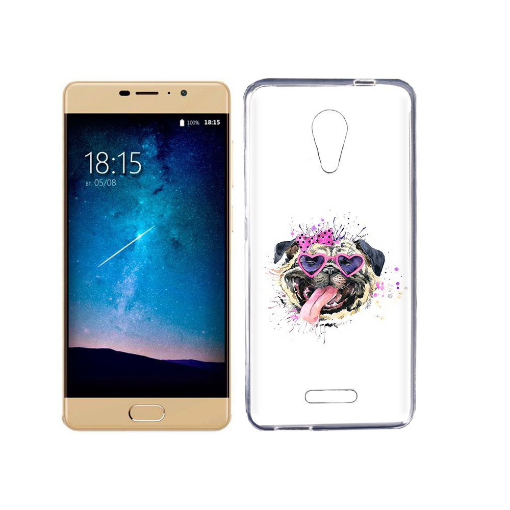 

Чехол MyPads Tocco для BQ 5201 Space Веселая собака, Прозрачный, Tocco