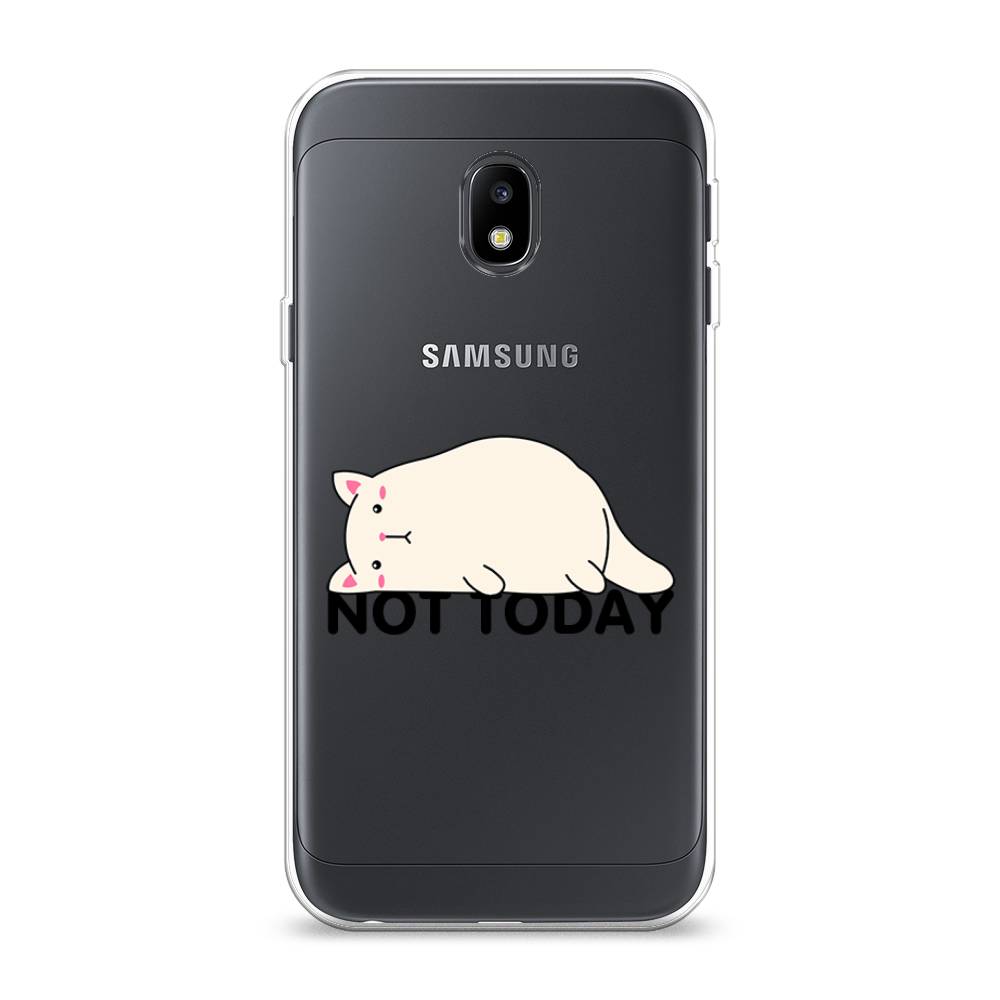 

Чехол на Samsung Galaxy J3 2017 "Cat not today", Белый;розовый;черный, 22550-1