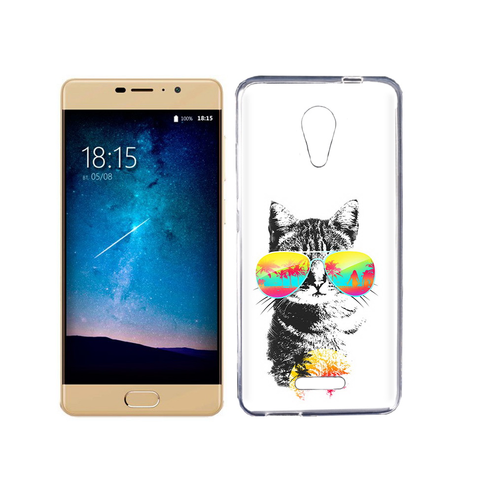 

Чехол MyPads Tocco для BQ 5201 Space крутой кот, Прозрачный, Tocco