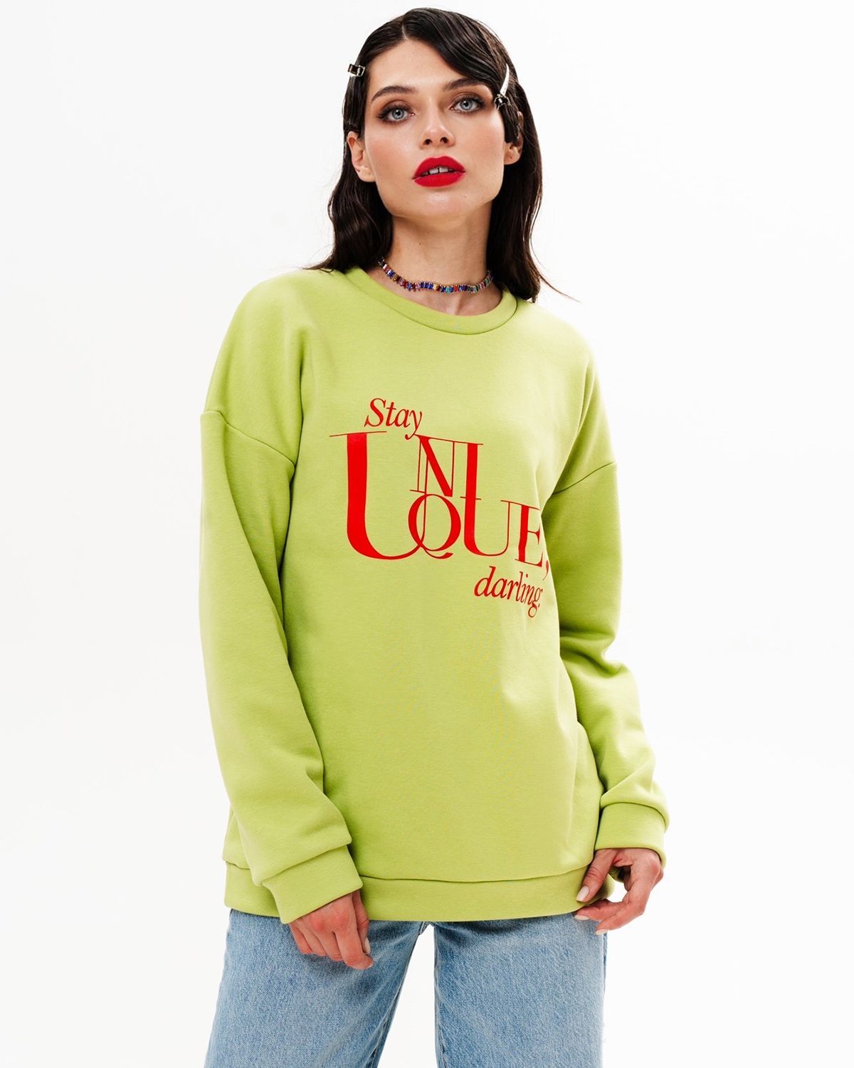 

Свитшот женский SAHAR Art lab OSDF001 зеленый 40-42 RU, OSDF001