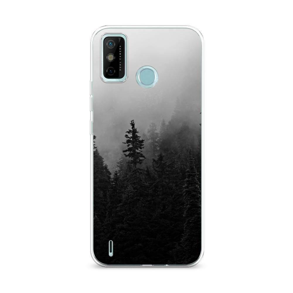 

Чехол на Tecno Spark 6 Go "Туманный лес", Серый;черный, 300250-2