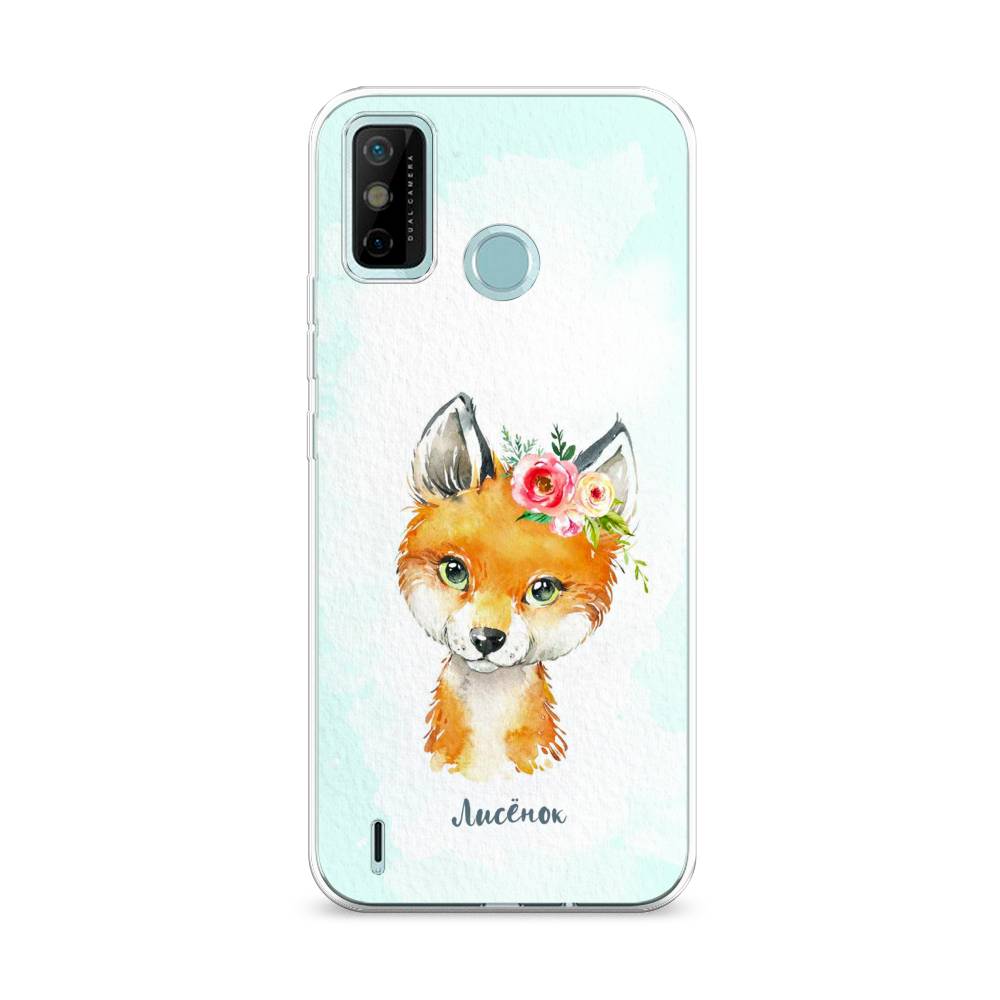

Чехол на Tecno Spark 6 Go "Мой лисёнок", Голубой;оранжевый, 300250-1