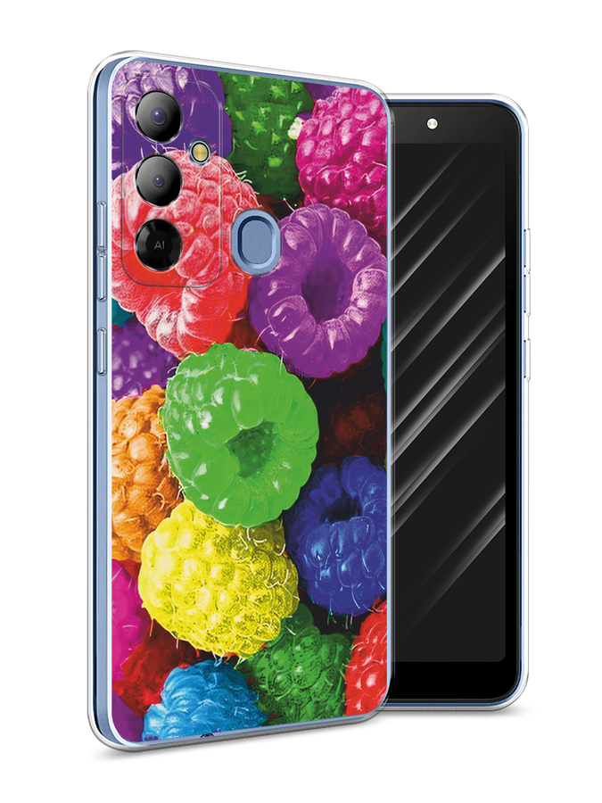 

Чехол Awog на Tecno Pop 6 Go "Разноцветная малина", Разноцветный, 302950-1