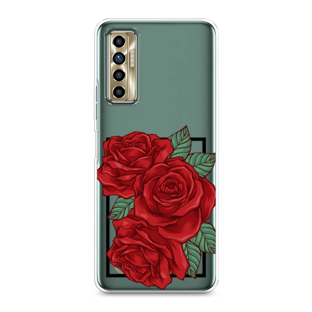 

Чехол для Tecno Camon 17P "Три алые розы", Красный, 300150-2