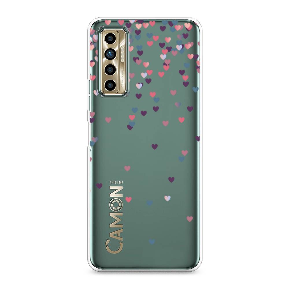 

Чехол для Tecno Camon 17P "Посыпка сердечки", Розовый;фиолетовый, 300150-3