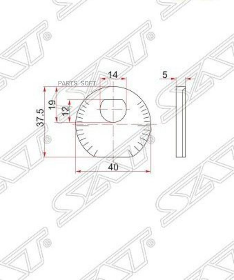 Шайба эксцентрика FR рычага TOYOTA ALTEZZA/CHASER/CRESTA/CROWN/MAJESTA/MARK2/LUCIDA 91-  1