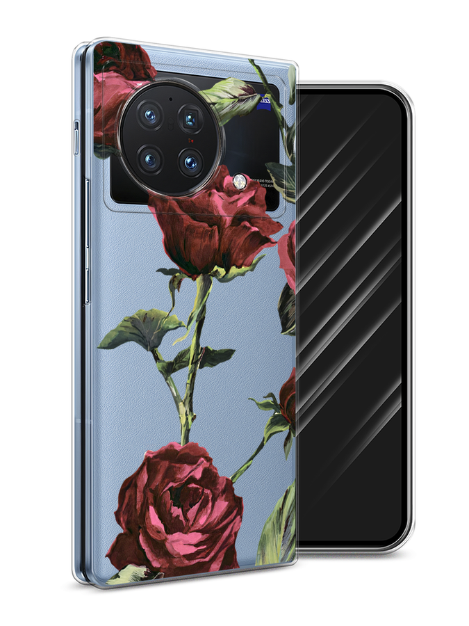 

Чехол Awog на Vivo X Fold "Бордовые розы фон", Бордовый, 266750-1