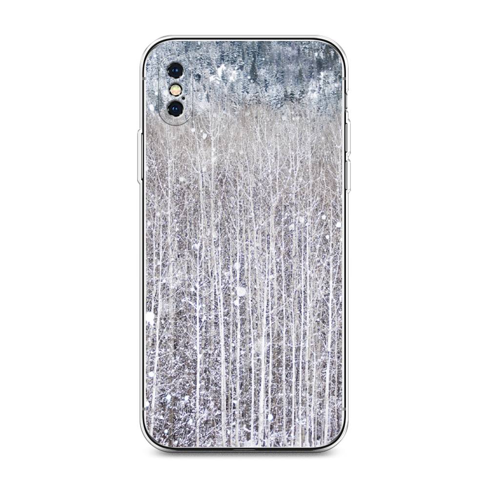 

Чехол для Apple iPhone XS Max "Снежный лес", Бежевый;серый;белый, 11950-5