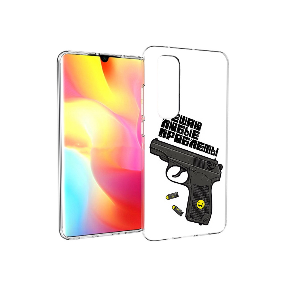 

Чехол MyPads Tocco для Xiaomi Mi Note 10 Lite пистолет против проблем (PT149714.254.542), Прозрачный, Tocco