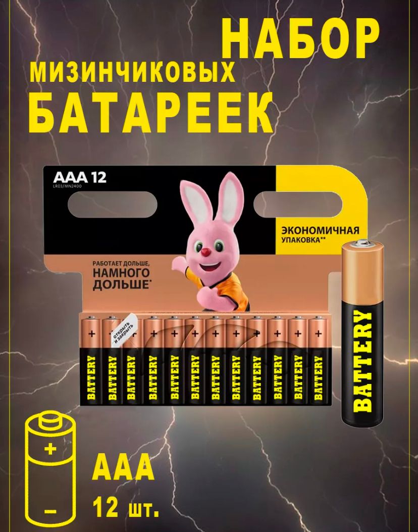 

Батарейки щелочные Durасel 252155 Ваsic АAА 12шт
