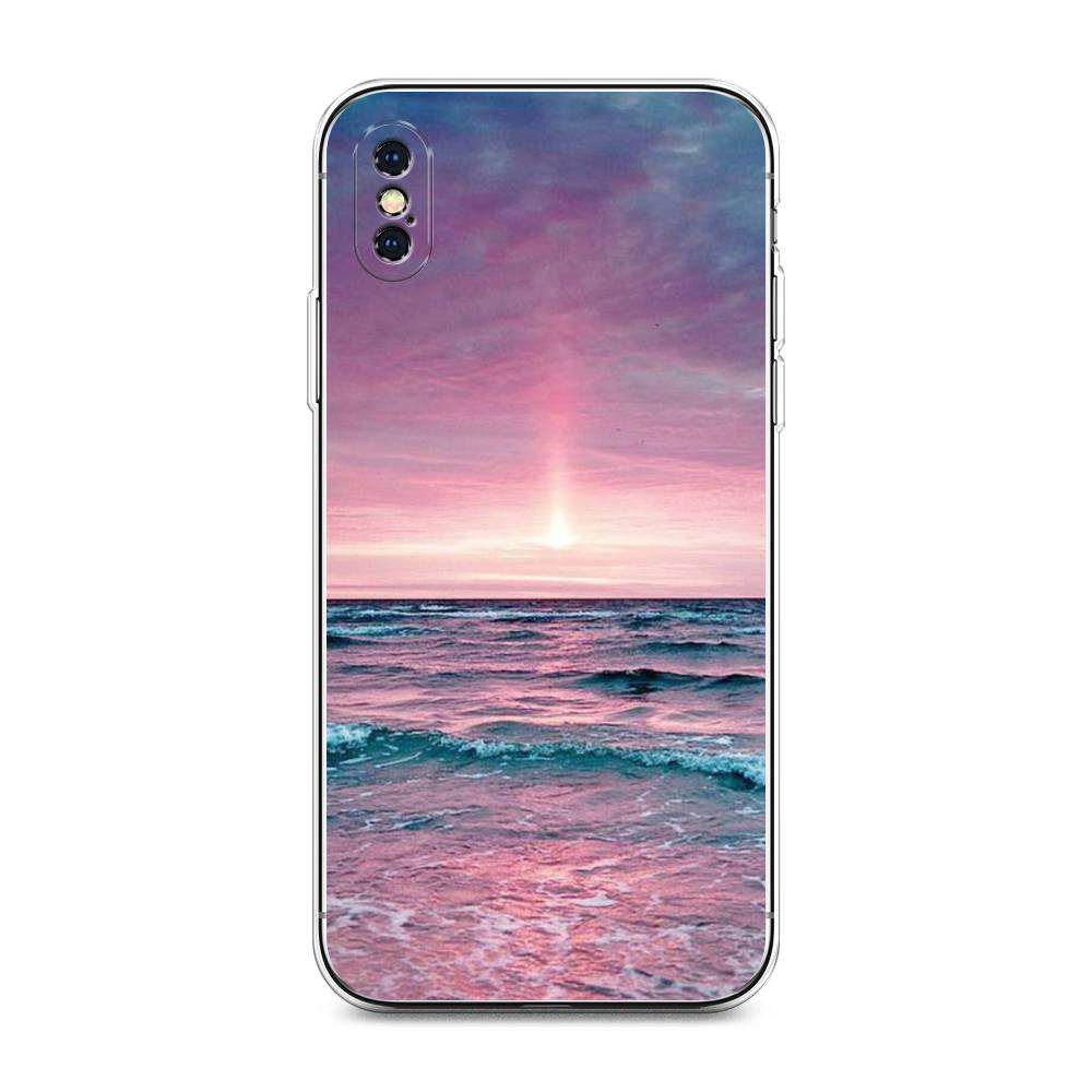

Чехол на Apple iPhone XS Max "Восход 3", Розовый;голубой, 11950-2