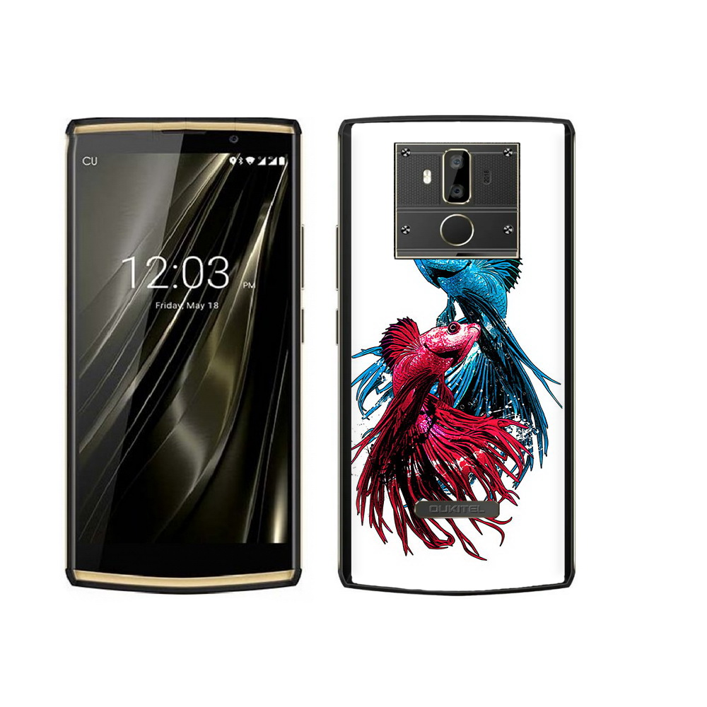 

Чехол MyPads Tocco для Oukitel K7 рыбы петушки, Прозрачный, Tocco