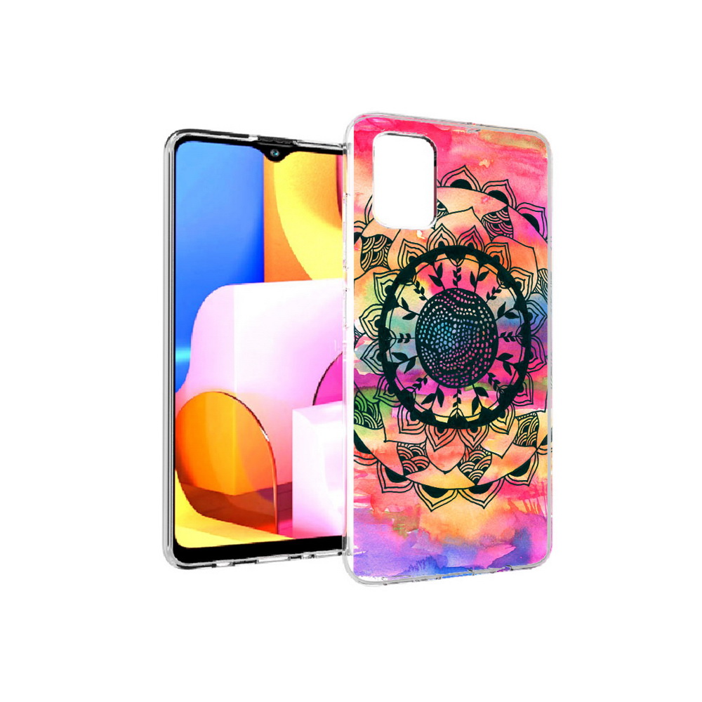 

Чехол MyPads Tocco для Samsung Galaxy A71 яркая абстракция круглый цветок, Прозрачный, Tocco
