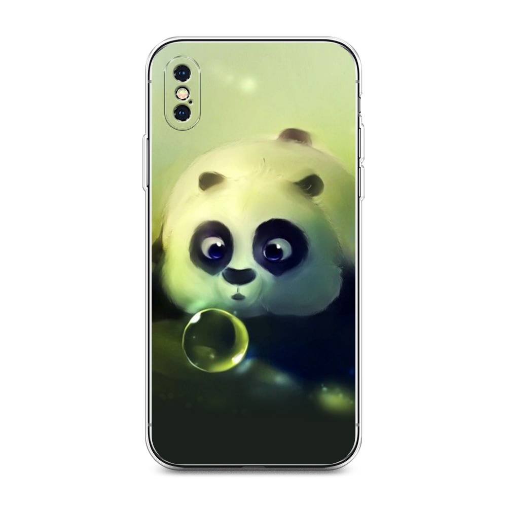 

Чехол на Apple iPhone XS Max "Малыш панды", Зеленый;черный;серый, 11950-1