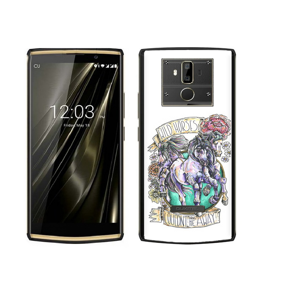 

Чехол MyPads Tocco для Oukitel K7 рисунок коней в цветах, Прозрачный, Tocco