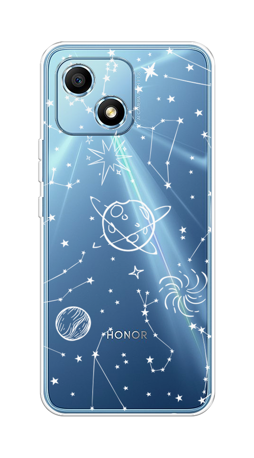 

Чехол на Honor Play 30 "Планеты в космосе", Белый, 6108750-2
