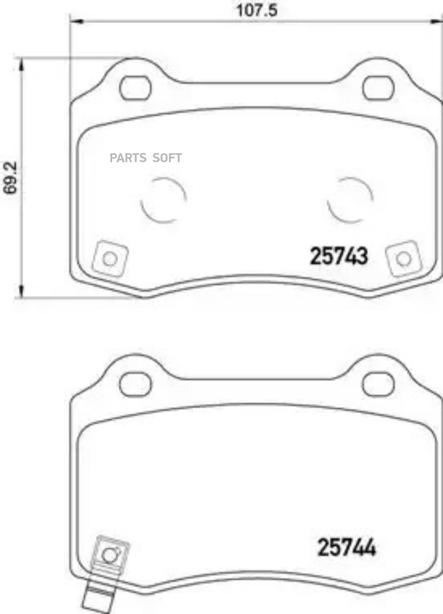 

Колодки Зад. Hyundai Genesis 08-> Brembo арт. P30074