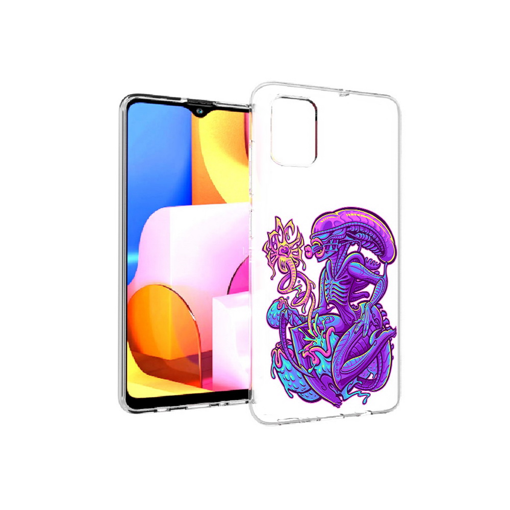 

Чехол MyPads Tocco для Samsung Galaxy A71 чужой фиолетовый цвет (PT142122.485.693), Прозрачный, Tocco