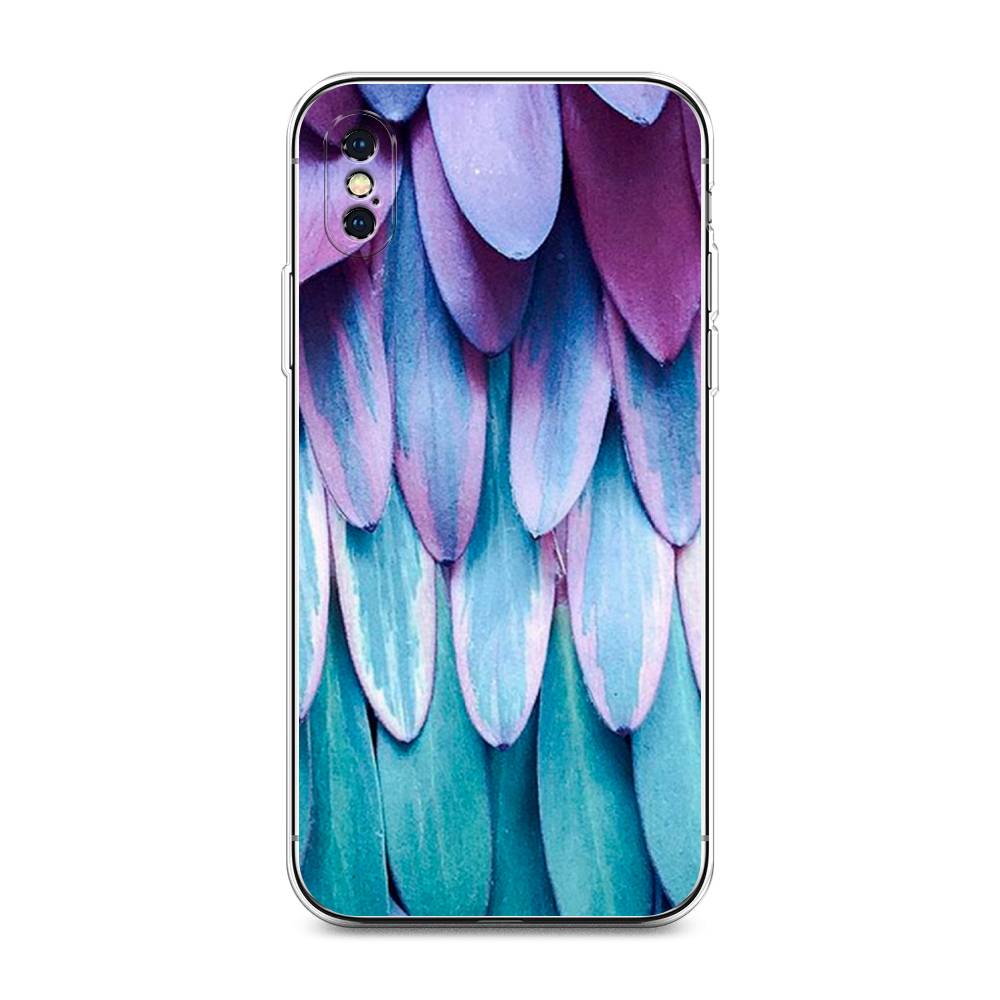 

Чехол для Apple iPhone XS Max "Синее перо", Фиолетовый;голубой, 11950-3