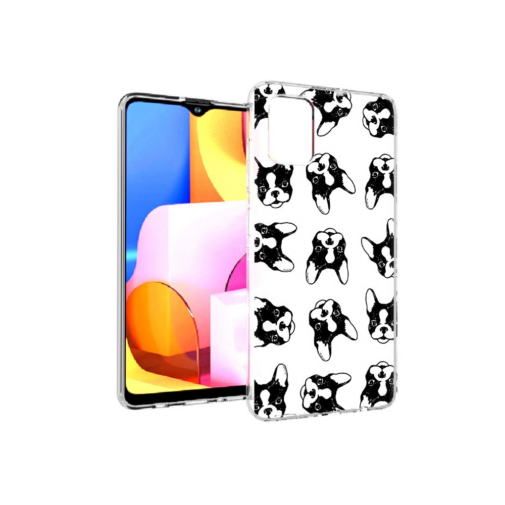 

Чехол MyPads Tocco для Samsung Galaxy A71 черно белые собачки (PT142122.485.683), Прозрачный, Tocco