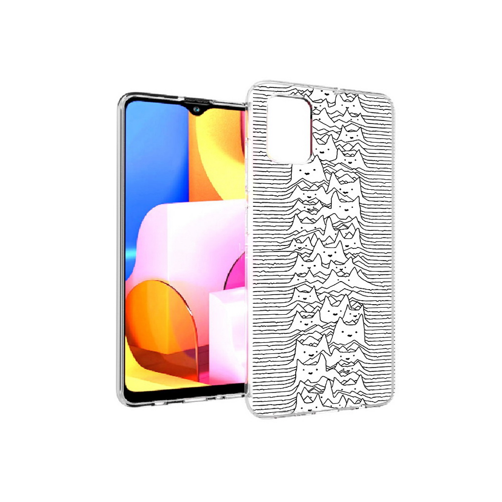 

Чехол MyPads Tocco для Samsung Galaxy A71 черно белые коты 3D (PT142122.485.682), Прозрачный, Tocco