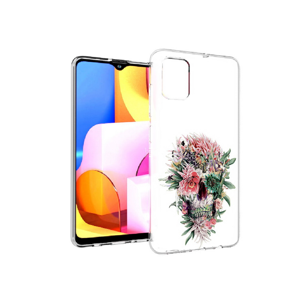 Чехол MyPads Tocco для Samsung Galaxy A71 череп из цветов (PT142122.485.677)