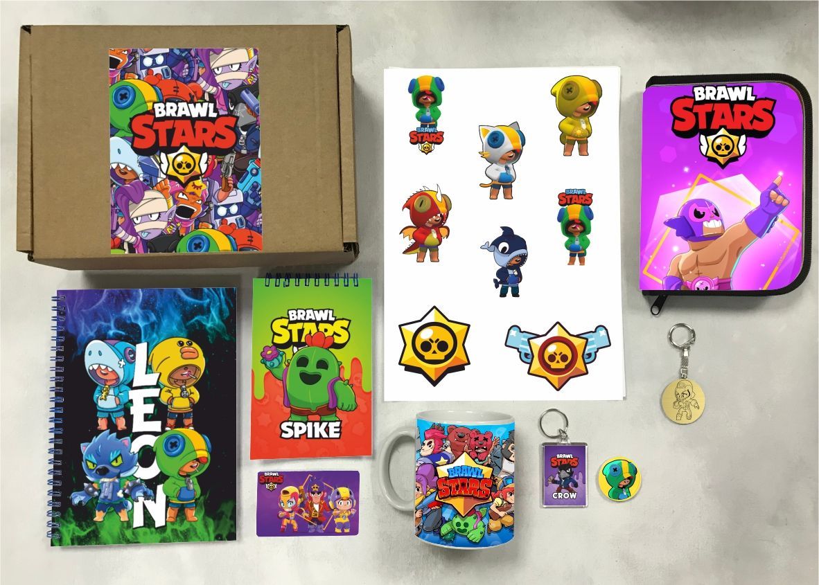 

Бокс с подарком Бравл Старс, Brawl Stars 9,7040-9, 9 предметов, Бежевый, Бравл Старс, Brawl Stars 9