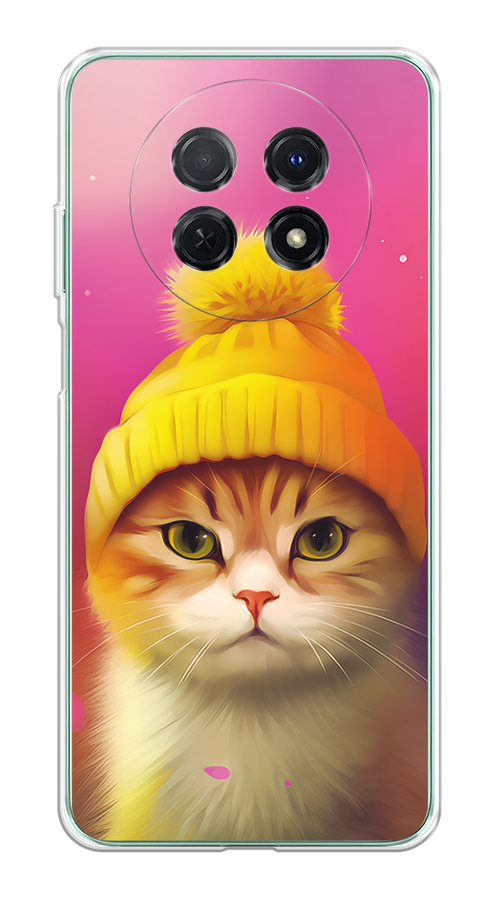 

Чехол на Huawei Nova Y91 "Котик в шапочке", Розовый;желтый;бежевый, 6121650-1