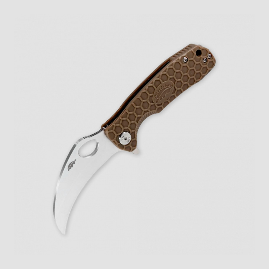 

Нож складной, HONEY BADGER, Сlaw L, 9,2 см, Коричневый;серебристый, Сlaw L