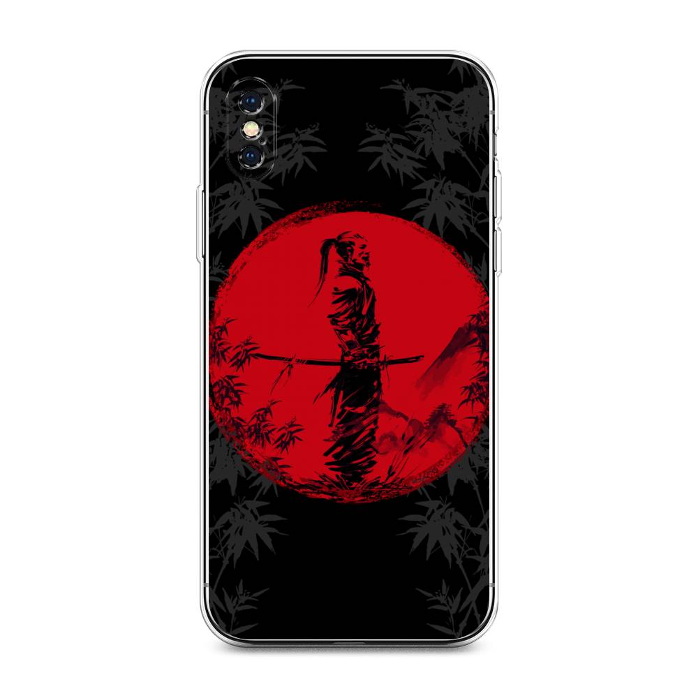 

Чехол на Apple iPhone XS Max "Самурай на красном фоне", Черный;красный;серый, 11950-4