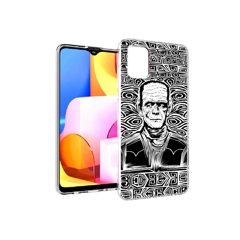 

Чехол MyPads Tocco для Samsung Galaxy A71 франкенштейн черно белый (PT142122.485.661), Прозрачный, Tocco