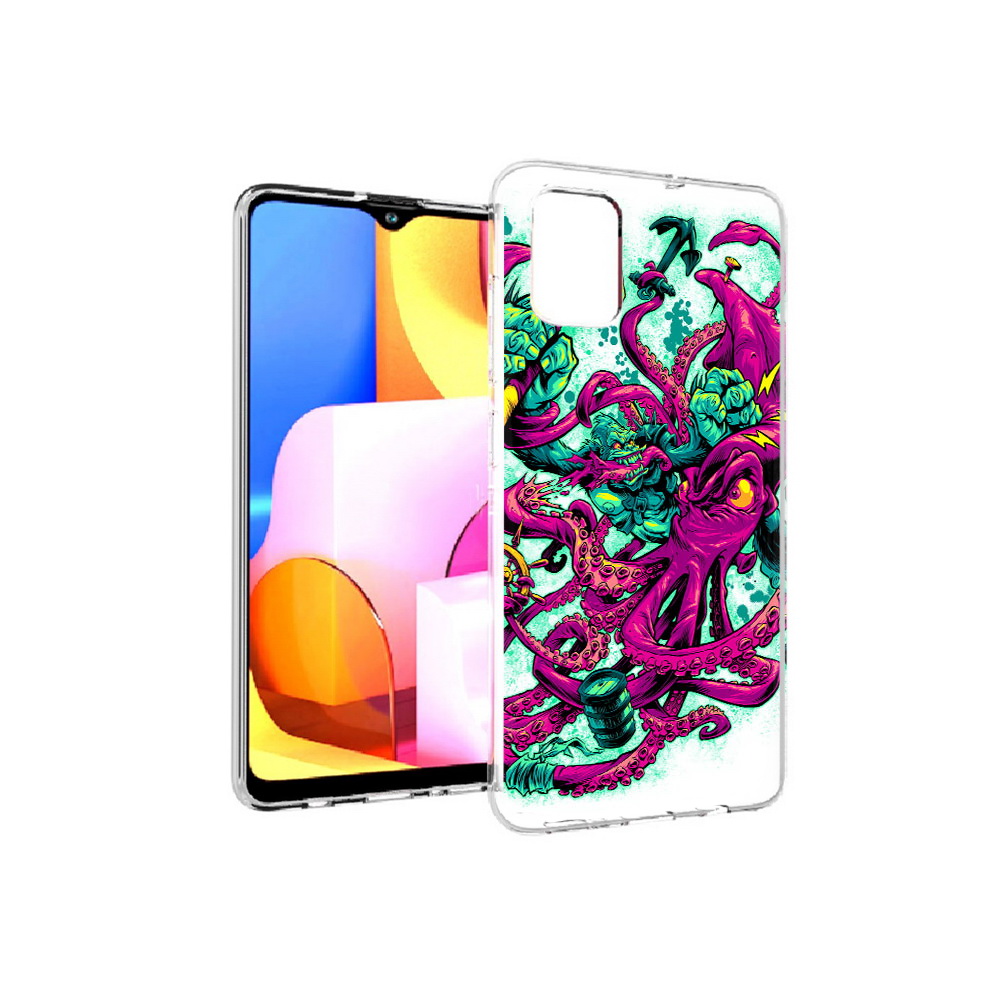 Чехол MyPads Tocco для Samsung Galaxy A71 фиолетовый кракен (PT142122.485.657)