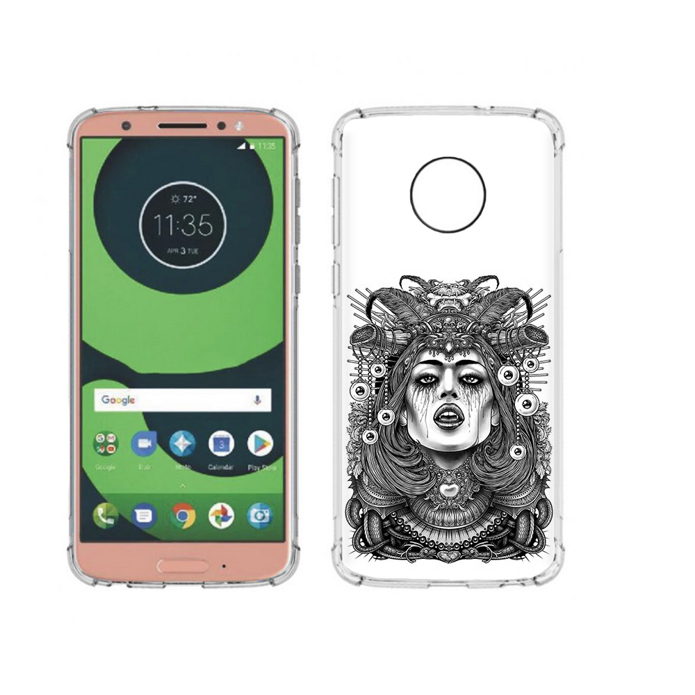 

Чехол MyPads Tocco для Motorola Moto G6 портрет девушки черно белый (PT99805.376.551), Прозрачный, Tocco