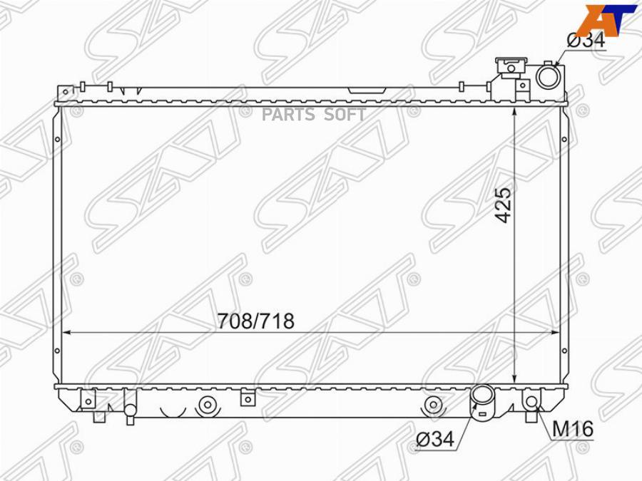 

SAT Радиатор TOYOTA CROWN/BREVIS/PROGRESS 2JZ-FSE 98-07