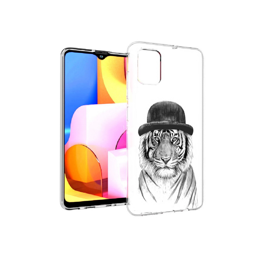 

Чехол MyPads Tocco для Samsung Galaxy A71 тигр британец (PT142122.485.641), Прозрачный, Tocco