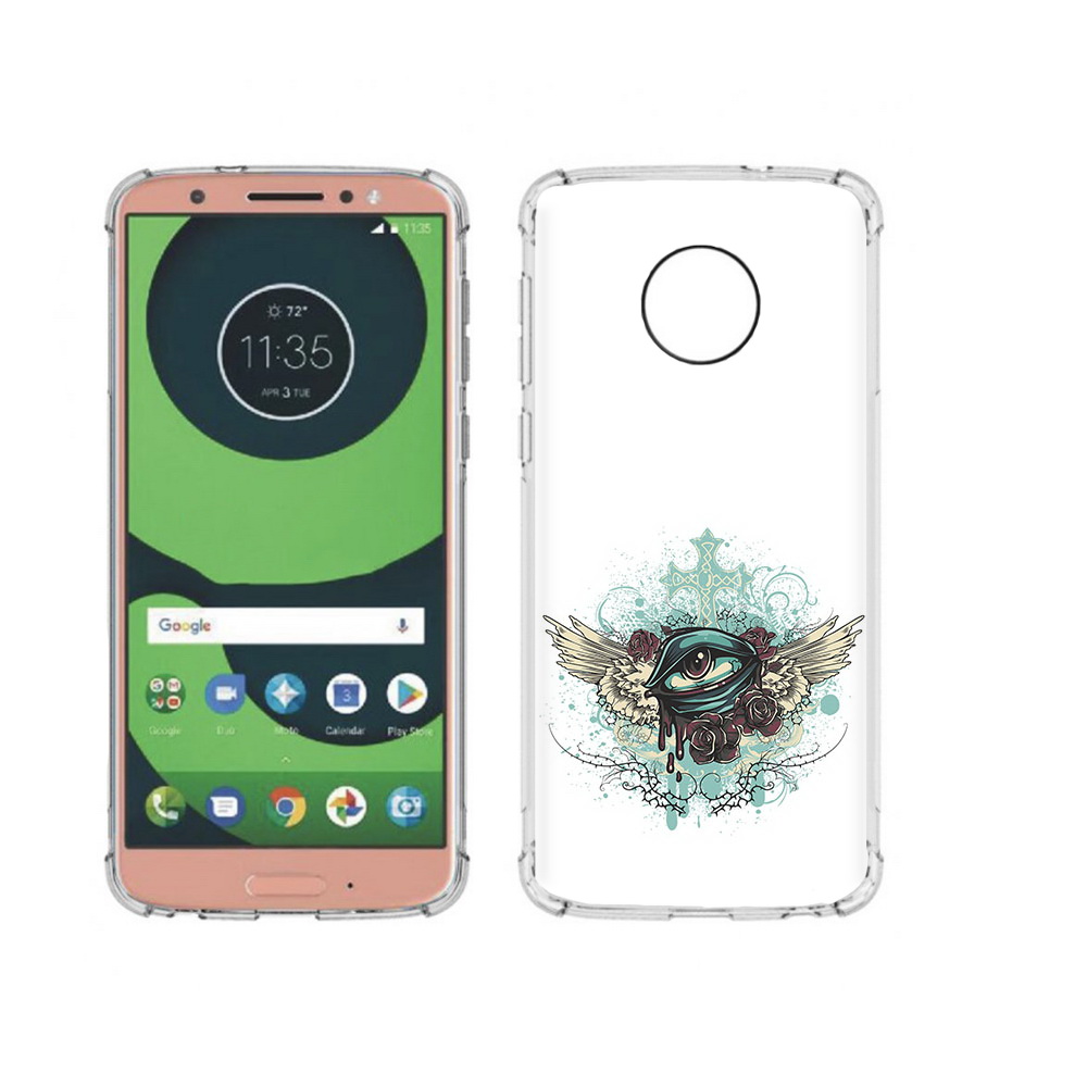 

Чехол MyPads Tocco для Motorola Moto G6 плачущий глаз с крыльями (PT99805.376.544), Прозрачный, Tocco