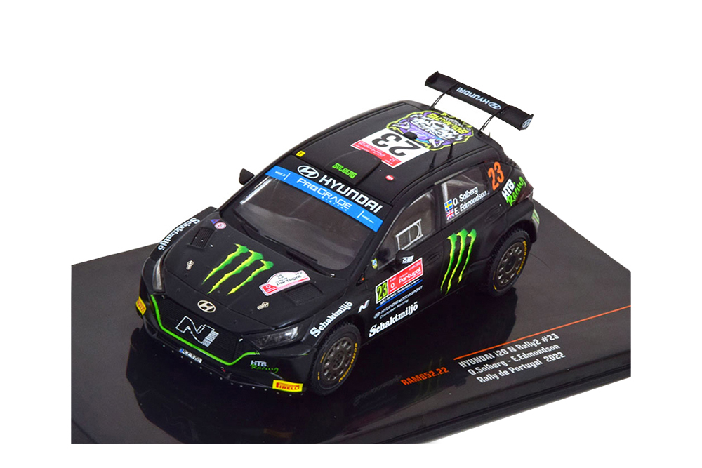 

Hyundai I20 n rally 2 #23 hyundai motorsport n solberg/edmondson rally portugal 2022, Черный