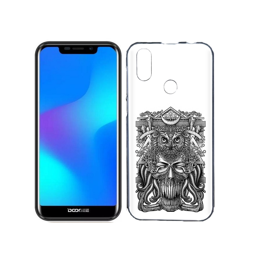 

Чехол MyPads Tocco для Doogee X70 зубастая сова, Прозрачный, Tocco