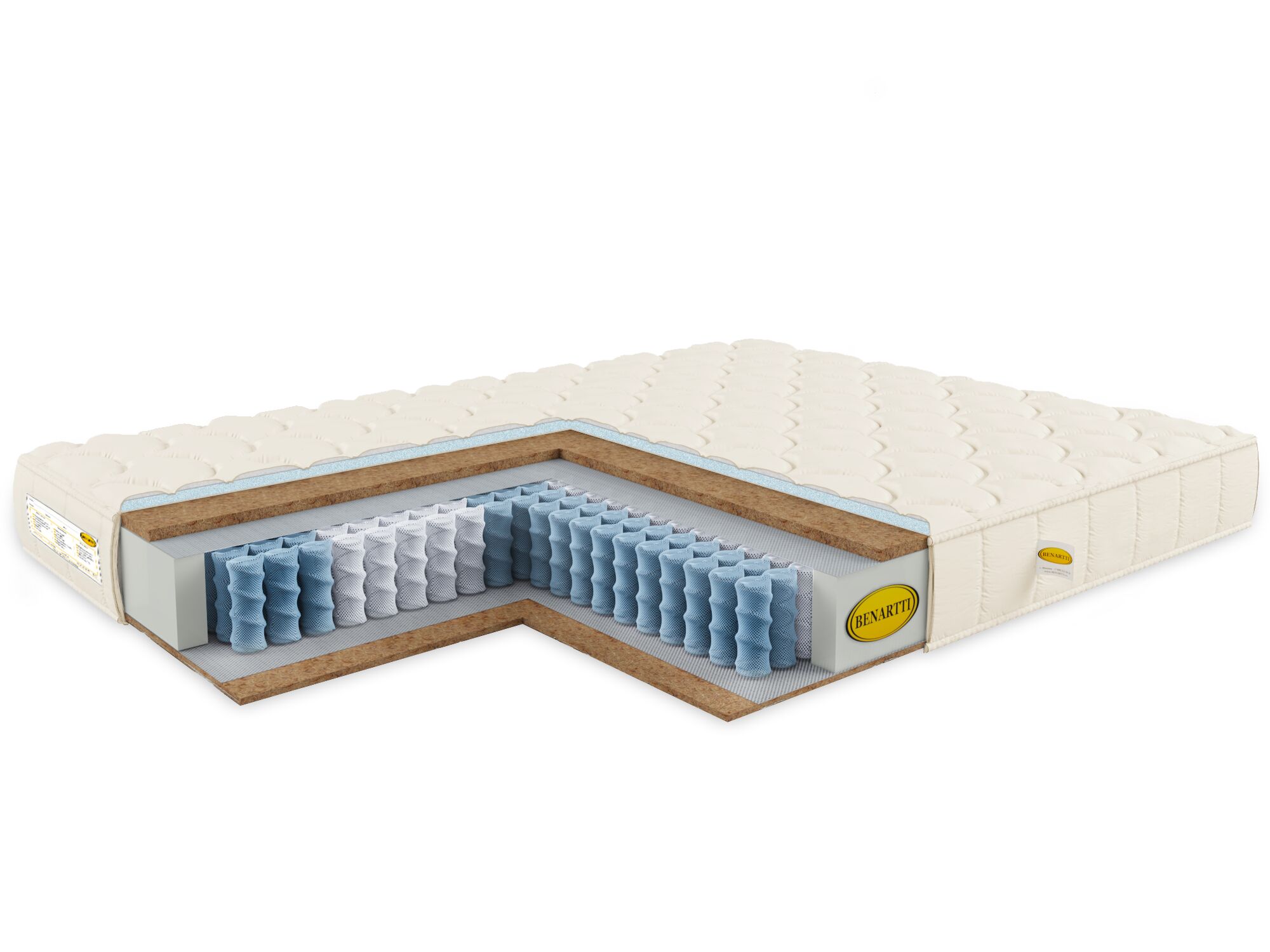 

Матрас Benartti Optimal Hard S1000 165x195, Бежевый, Optimal Hard S1000
