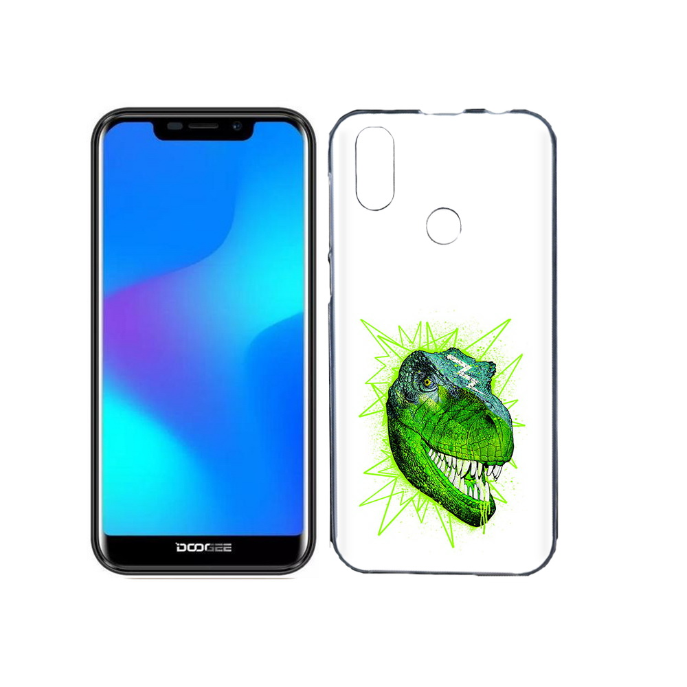 

Чехол MyPads Tocco для Doogee X70 зеленый динозавр, Прозрачный, Tocco
