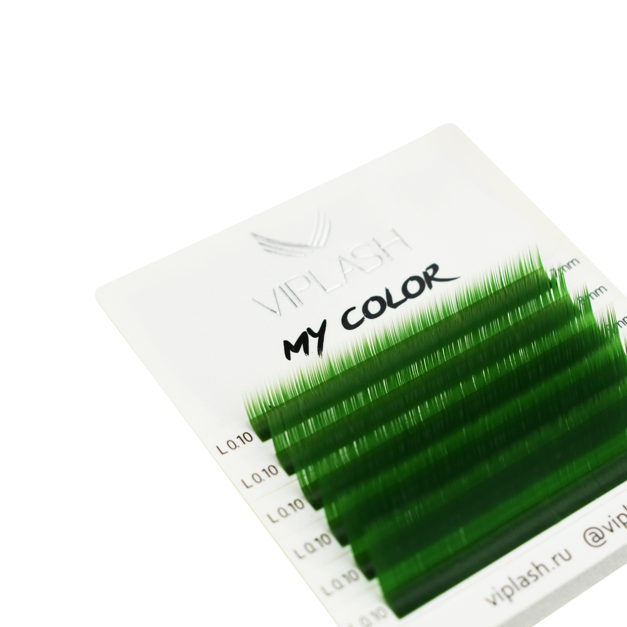 Ресницы зеленые My color MINI M 0.07 микс 7-12 мм 6 линий