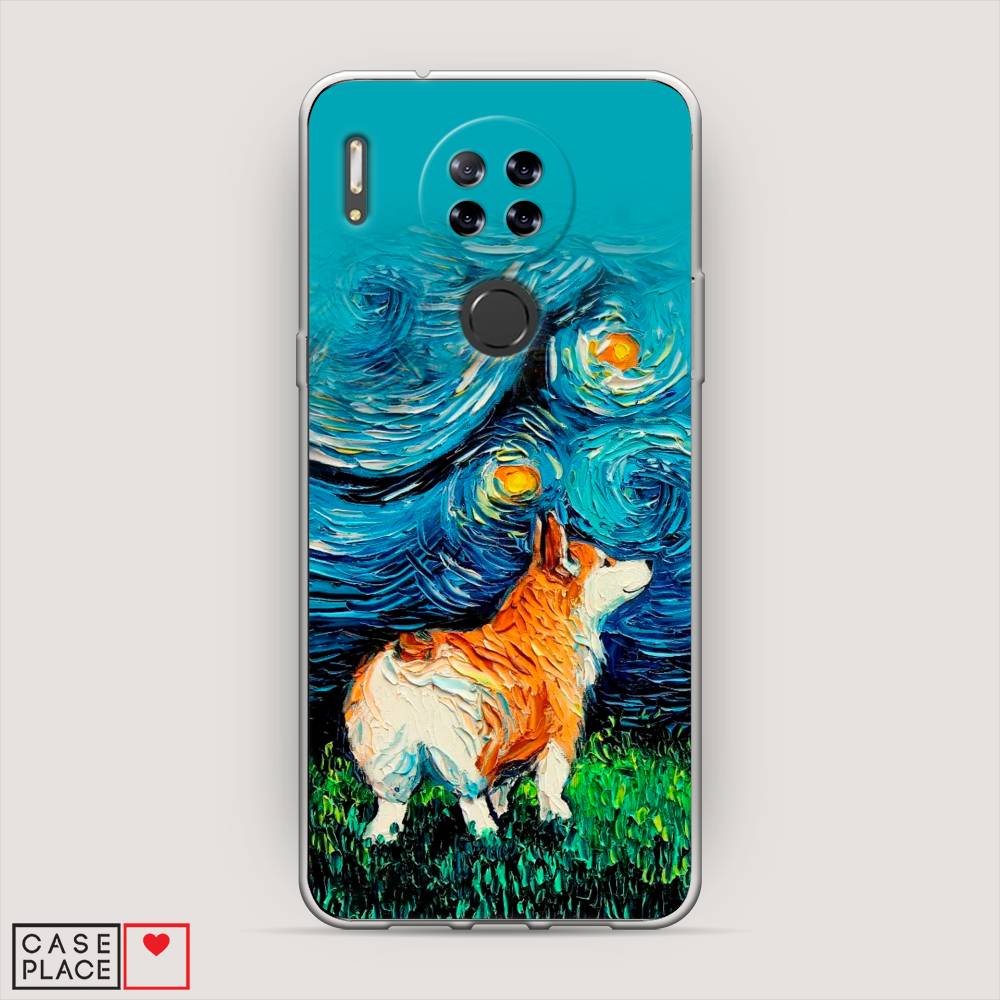 

Чехол на Blackview A80 "Корги звёздная ночь", Коричневый;белый;зеленый, 280150-1
