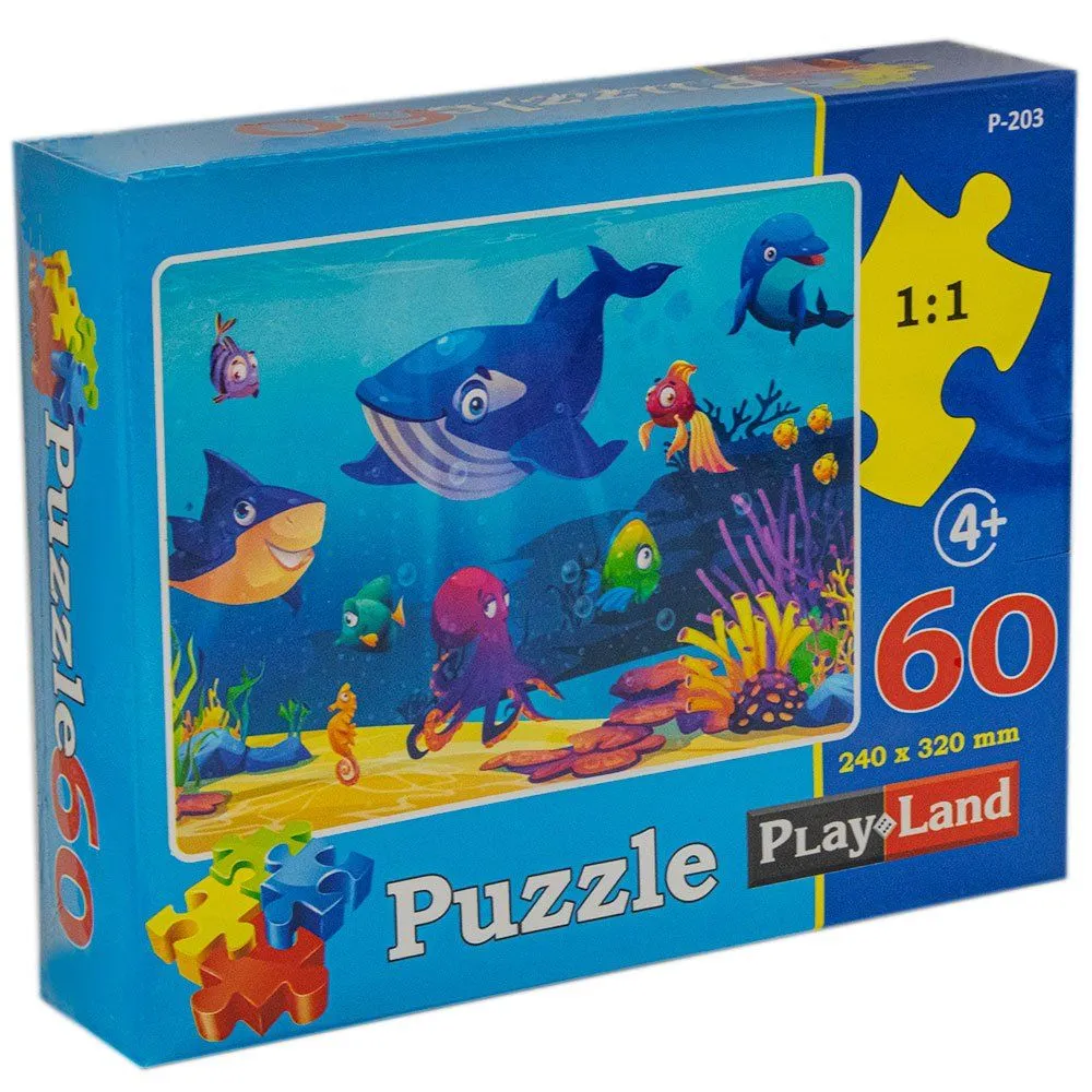 

Пазл Play Land 60 элементов Подводный мир P-203