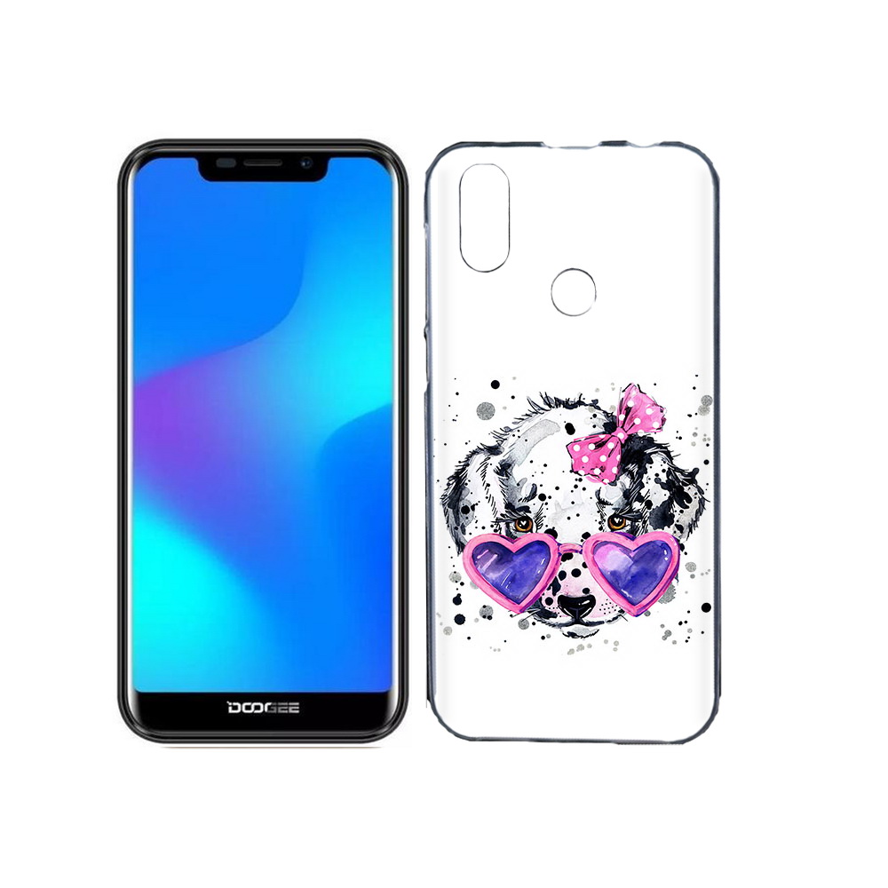 

Чехол MyPads Tocco для Doogee X70 долматинец в очках, Прозрачный, Tocco