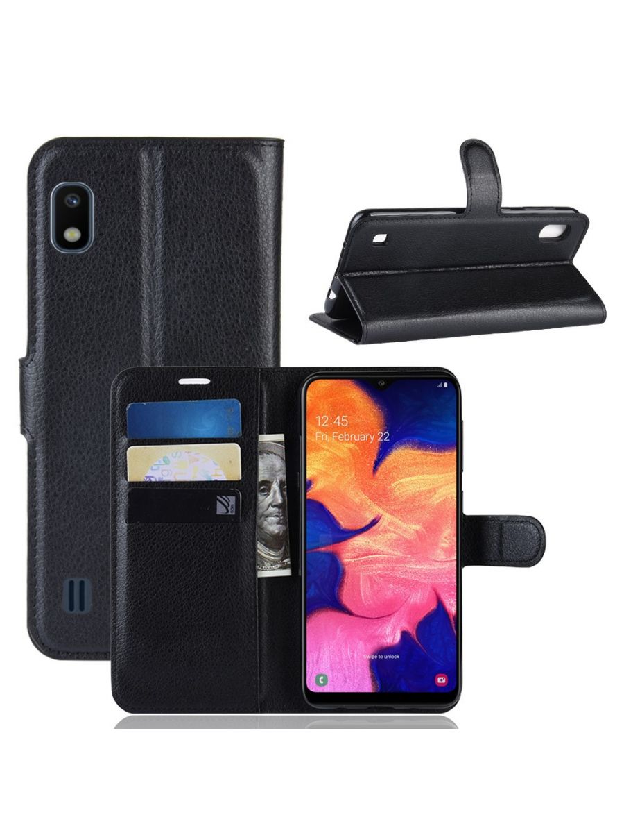 

Чехол Wallet для смартфона Samsung Galaxy A10 черный