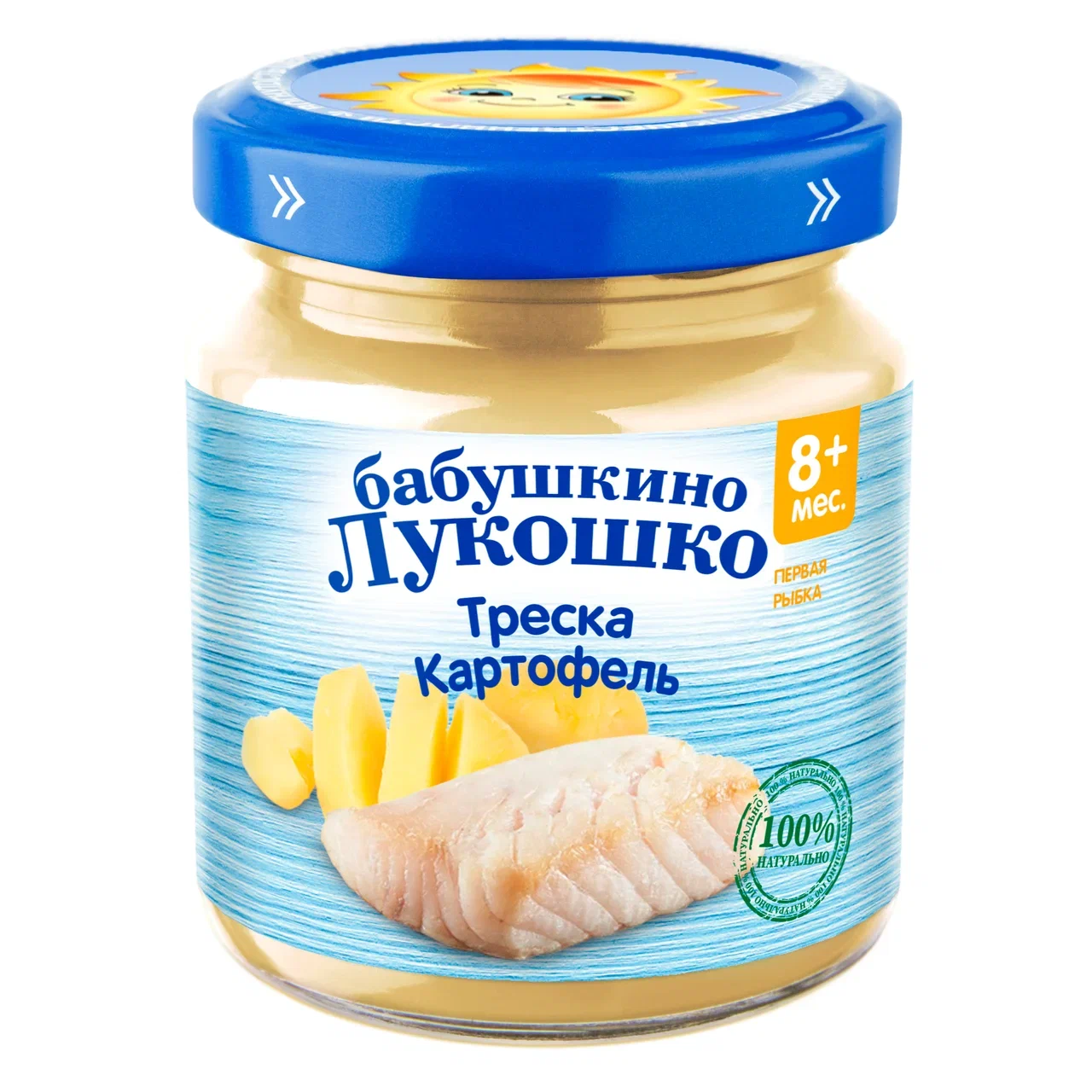 Пюре Бабушкино Лукошко Треска с картофелем с 8 мес. 100 г, 1 шт.